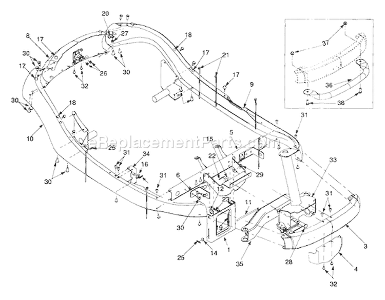 Page M Diagram and Parts List for 13A-325-402 1999 Yard Man Lawn Tractor